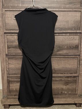 Nine West Black Sleeveless Midi Dress